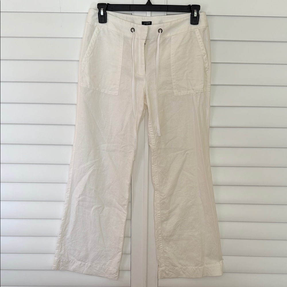 J. Crew Factory White Wide-Leg Trousers - Picture 11 of 13